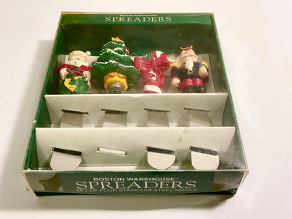 Boston Warehouse Set of 4 Christmas Serving Spreaders New in Original Box