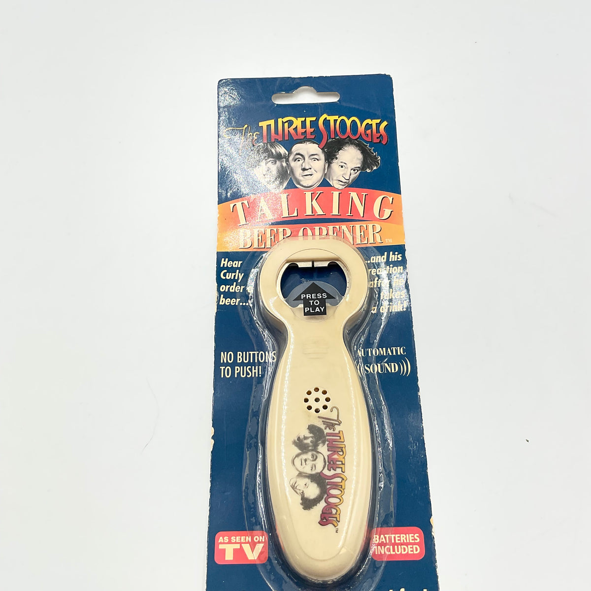 2003 Vintage The Three Stooges Talking Beer Bottle Opener
