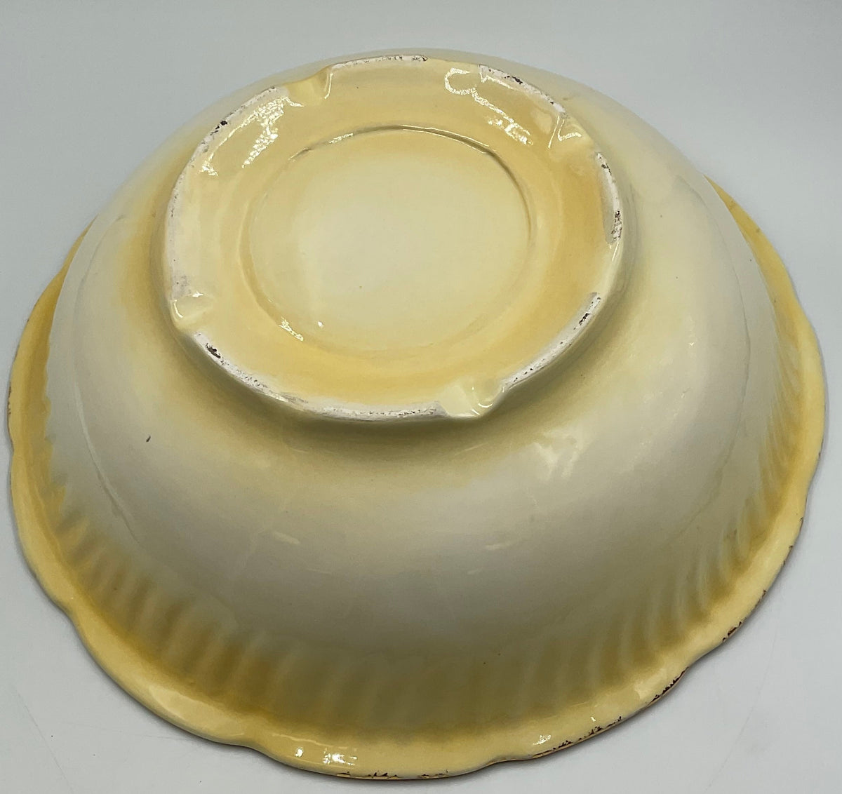 Vintage Large Centerpiece Bowl with gold leaf