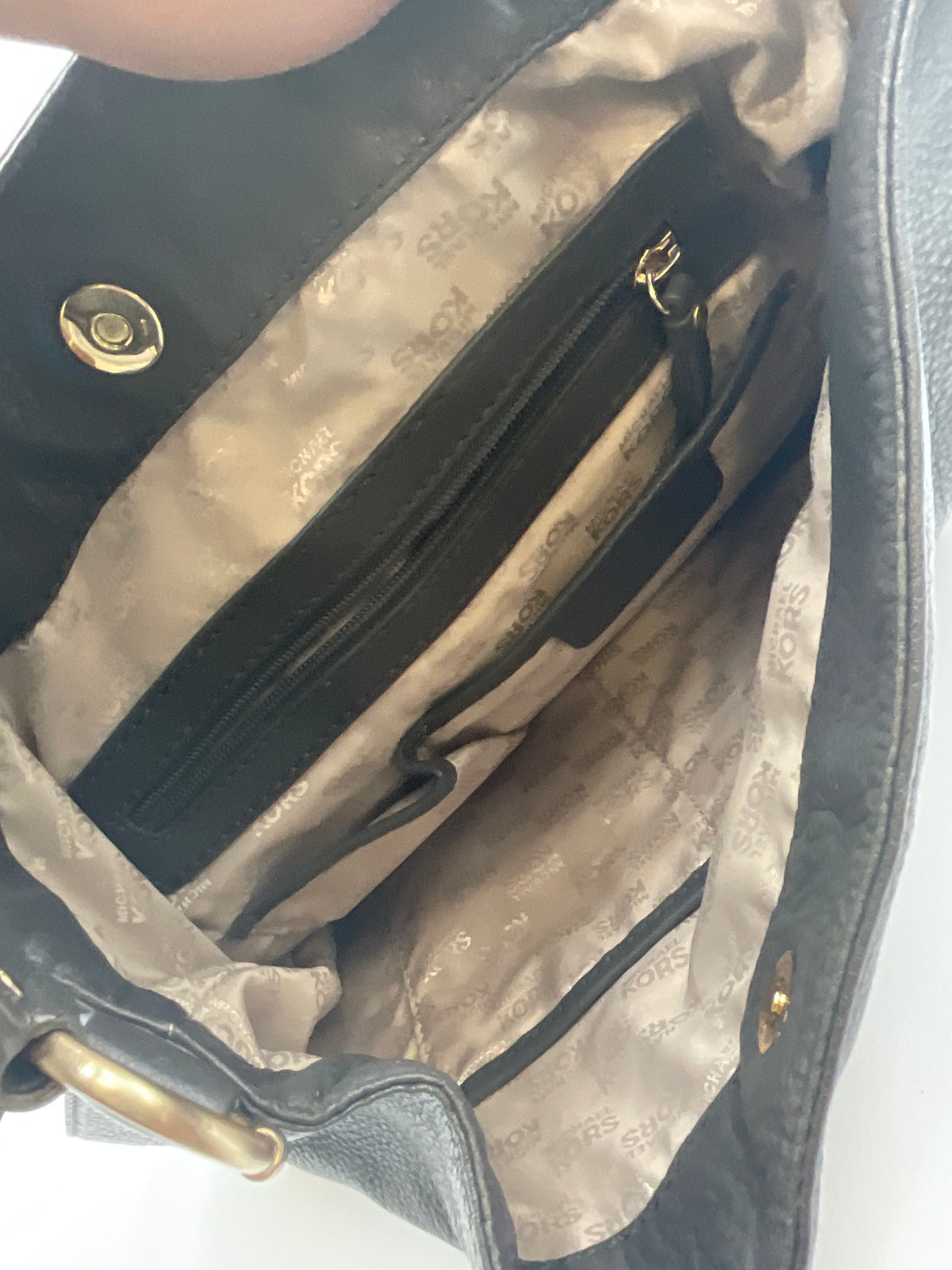 Michael Kors Beverly Black Pebbled Leather Hobo Handbag