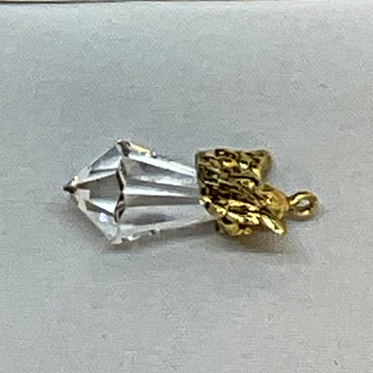 Hallmark Miniature Ornament 1993 & 1996 "Crystal Angel-Precious Ed. Gold"