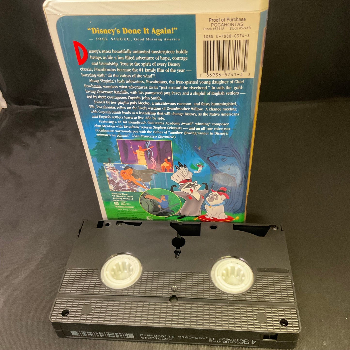 Walt Disney Masterpiece Pocahontas VHS Tape