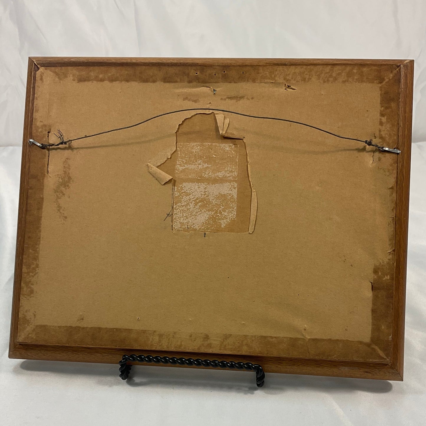 American Homestead Spring Wooden Frame Currier Ives Reproduction 7 7/8"x12 3/8"