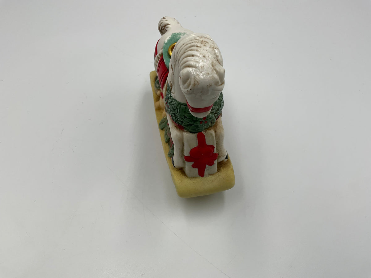 Vintage Giftco Inc. Christmas Rocking Horse Candle Holder Figurine Holiday Decor