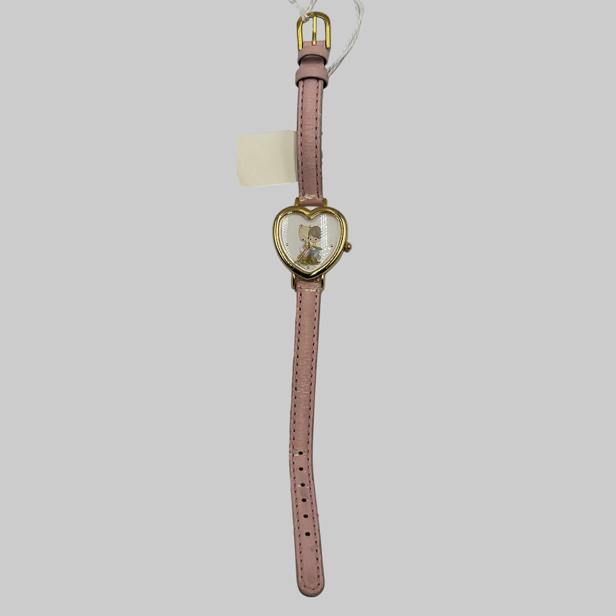 Precious Moments Love One Another Vintage 2001 Heart Shaped Goldtone Valdawn Watch