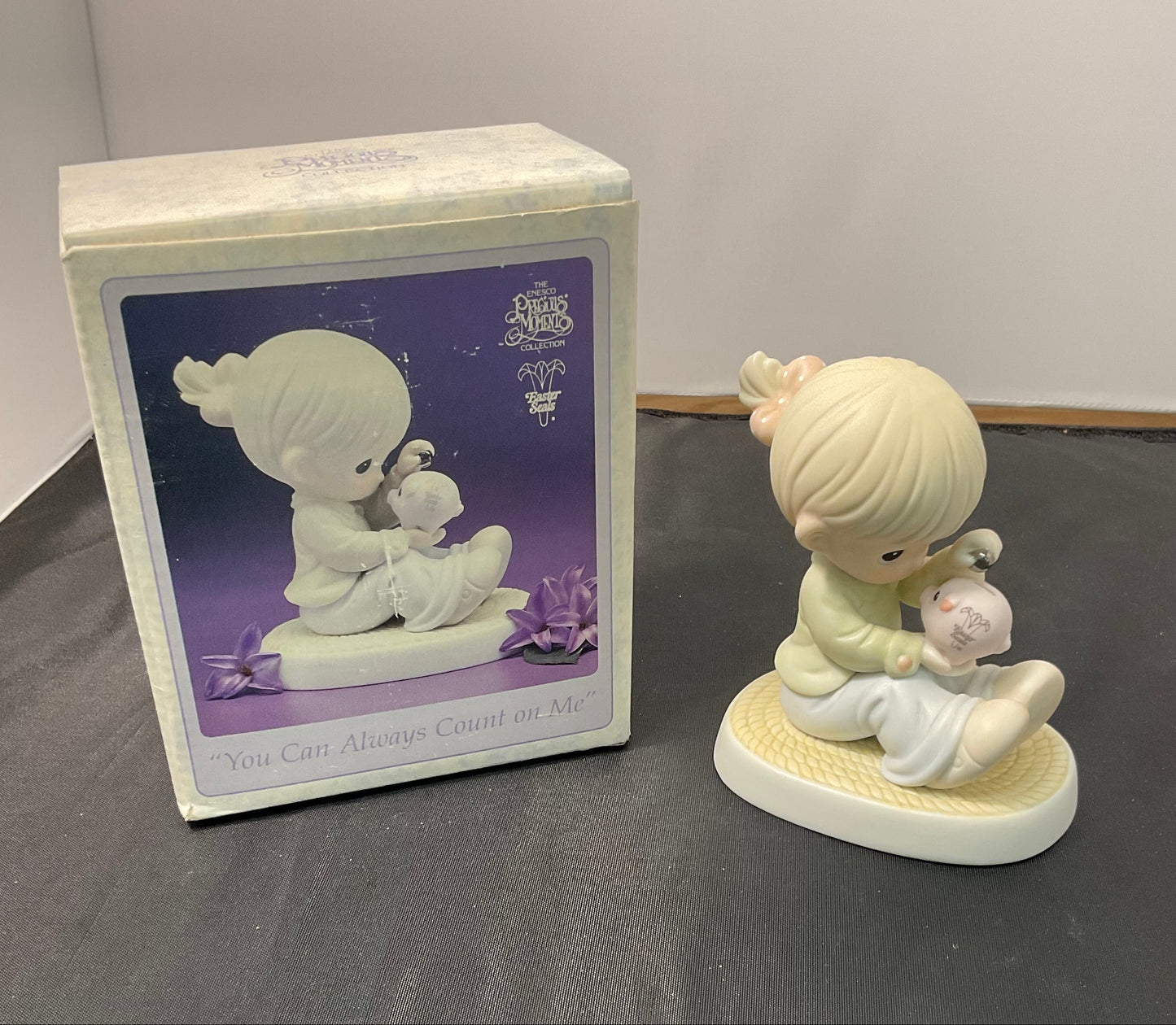 Precious Moments Special 1996 Limited Edition You Can't Run Away Always Count On Me Hand-Painted Porcelain Figurine