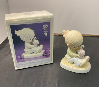 Precious Moments Special 1996 Limited Edition You Can't Run Away Always Count On Me Hand-Painted Porcelain Figurine