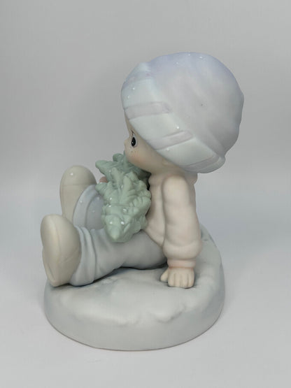 Precious Moments Vintage 1989 Don't Let The Holidays Get You Down Figurine Original Box