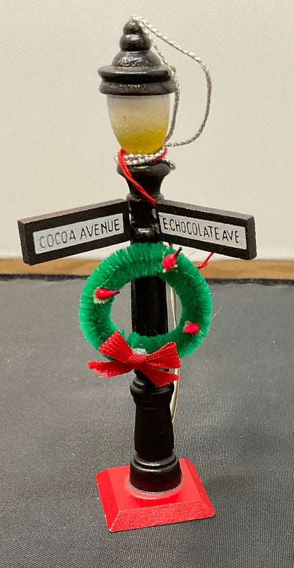 Kurt Adler Vintage Hershey's Chocolate Lamp Post Ornament