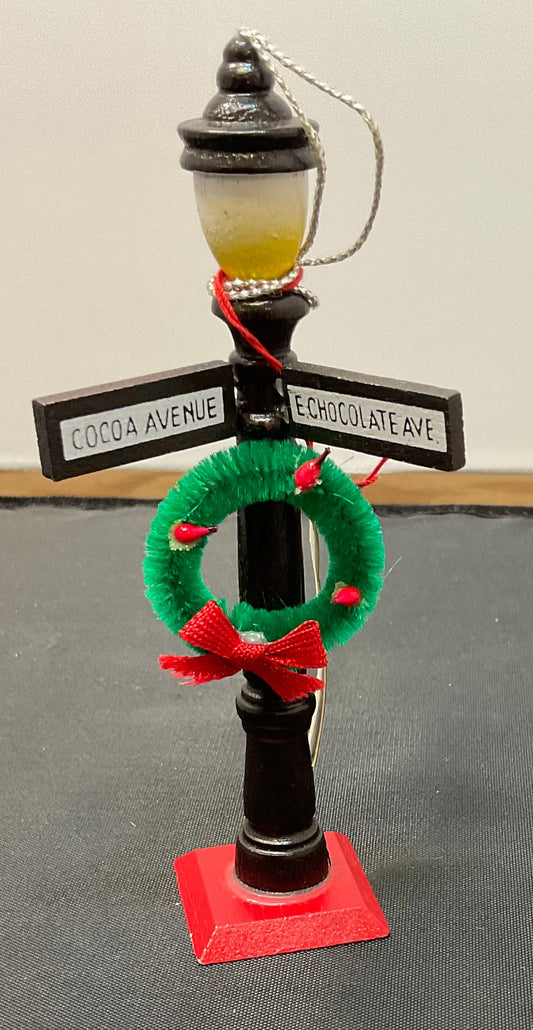 Kurt Adler Vintage Hershey's Chocolate Lamp Post Ornament