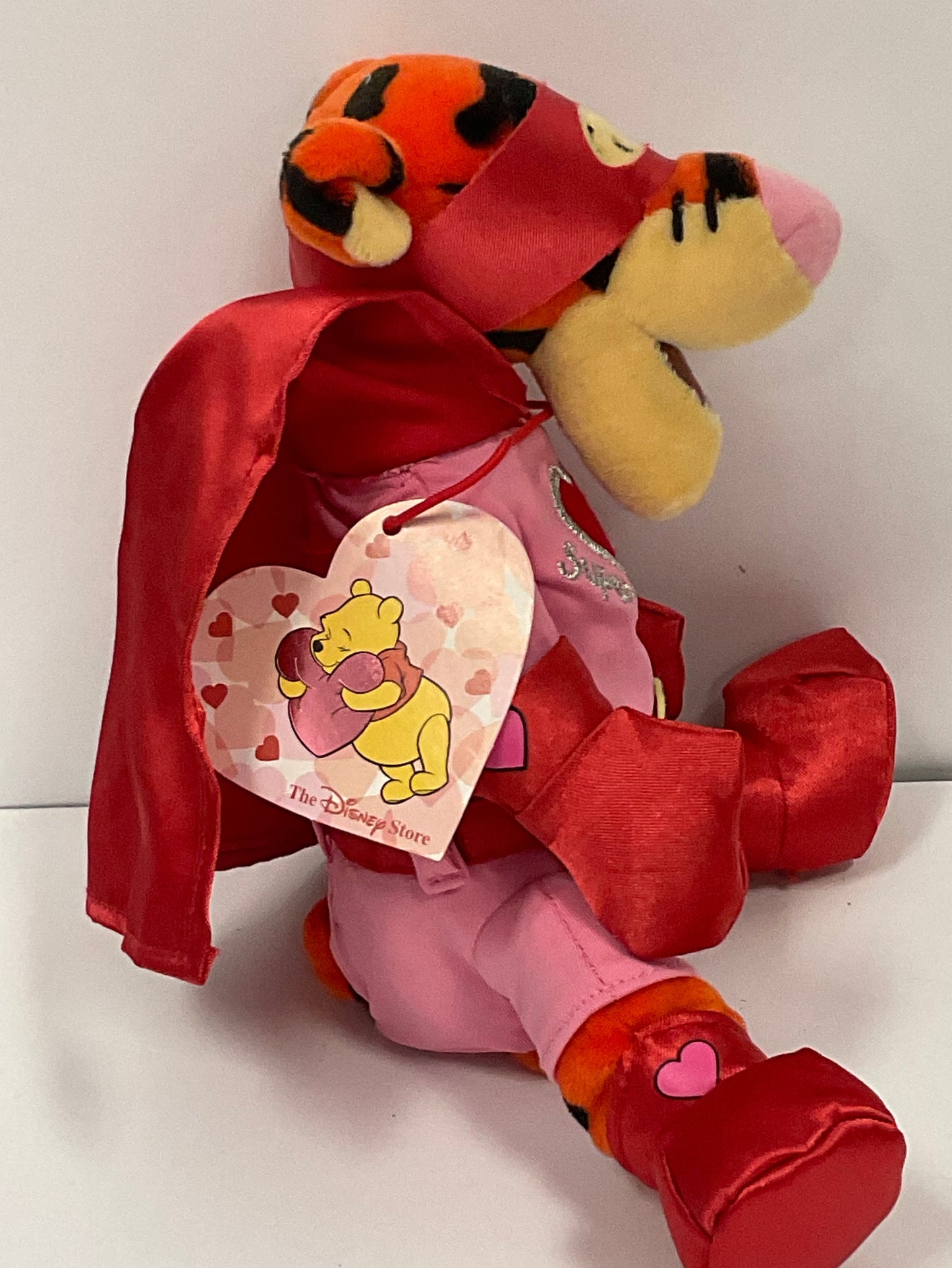 Valentine Superhero Tigger Cupid Vintage Winnie the Pooh Bear & Friends Mini Beanbag Beanie Plush Disney Collectible