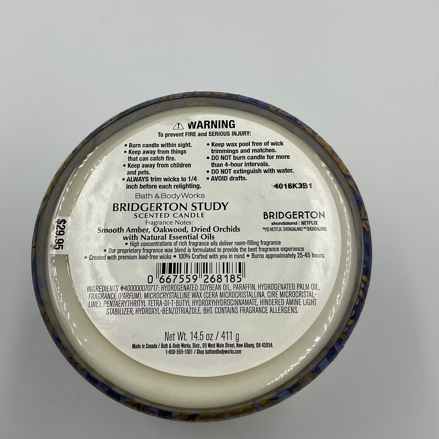 Bath & Body Work’s Bridgerton Study Candle with Bridgerton Crown Candle Holder