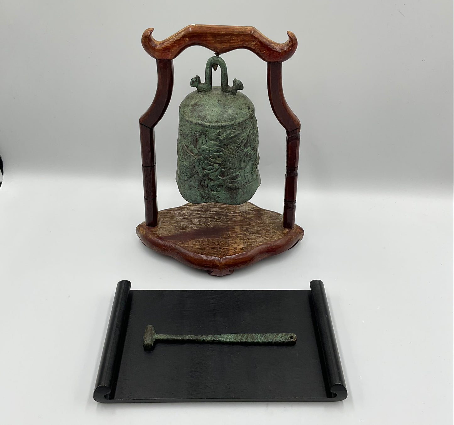 Chinese Antique Bronze Bell w/ Mallet