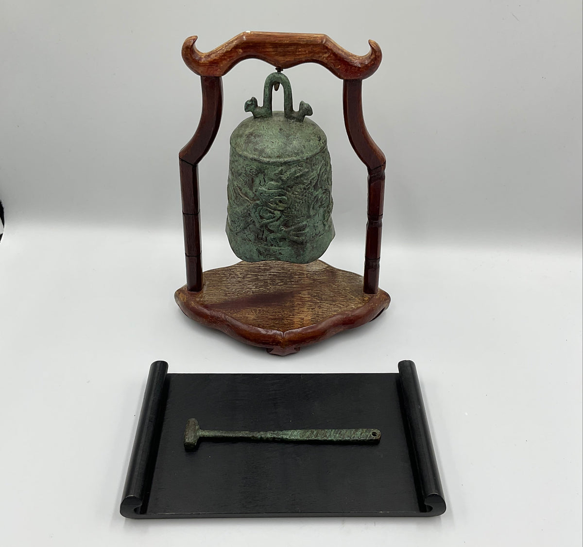 Chinese Antique Bronze Bell w/ Mallet