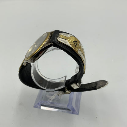 Montana Silversmiths Aztec Silver Gold Black Leather New Battery