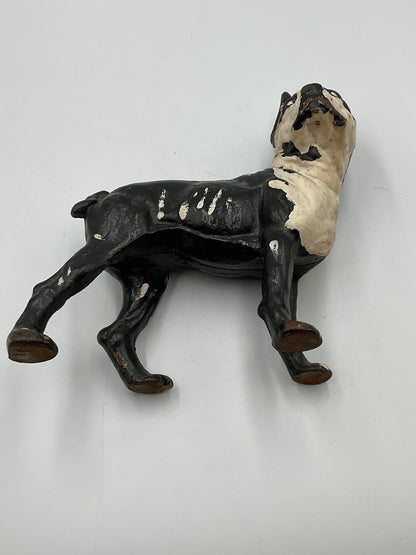 Vintage Hubley Style Cast Iron Boston Terrier Coin Piggy Bank