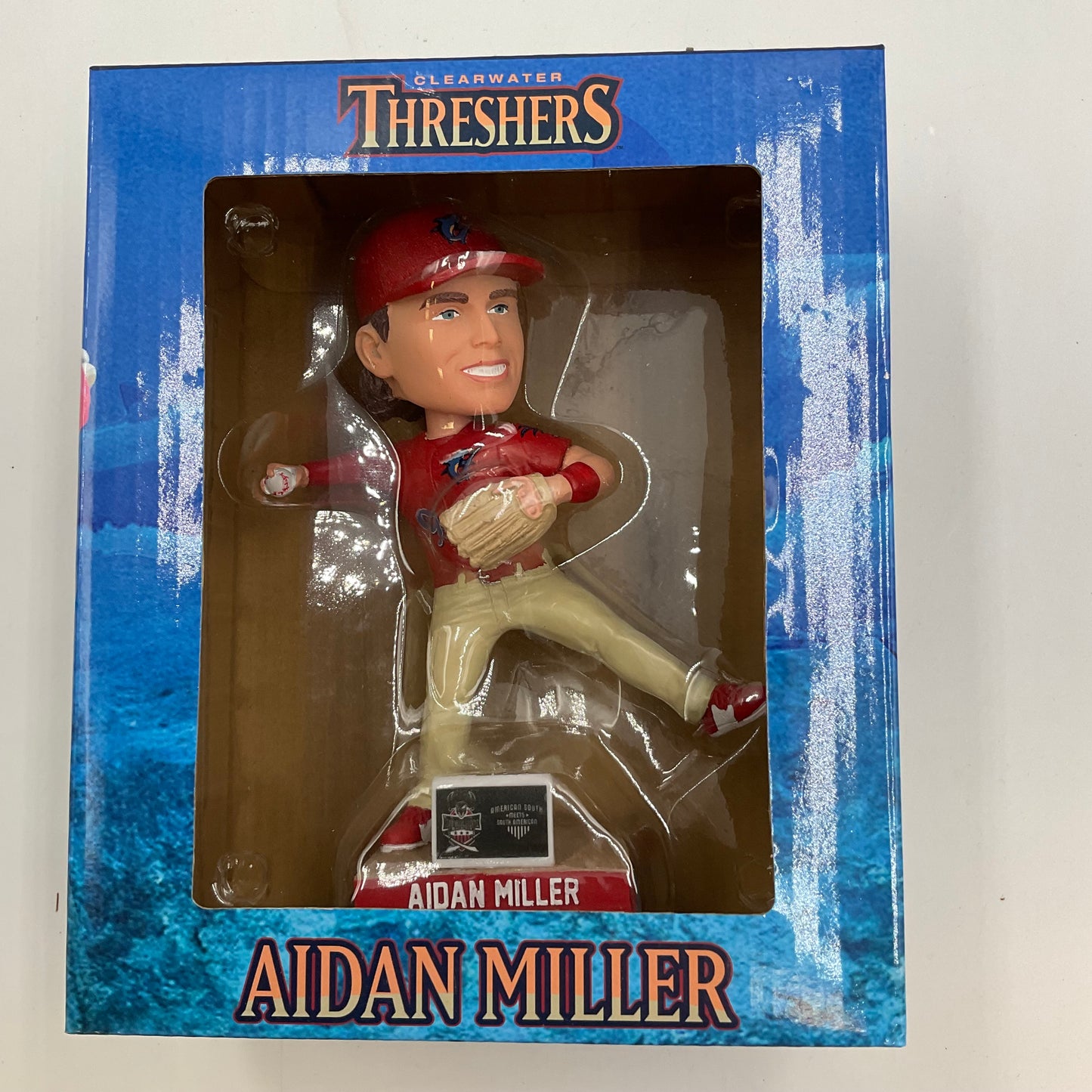 Not Opened Limited Edition Aidan Miller Bobblehead #9 Clearwater Threshers