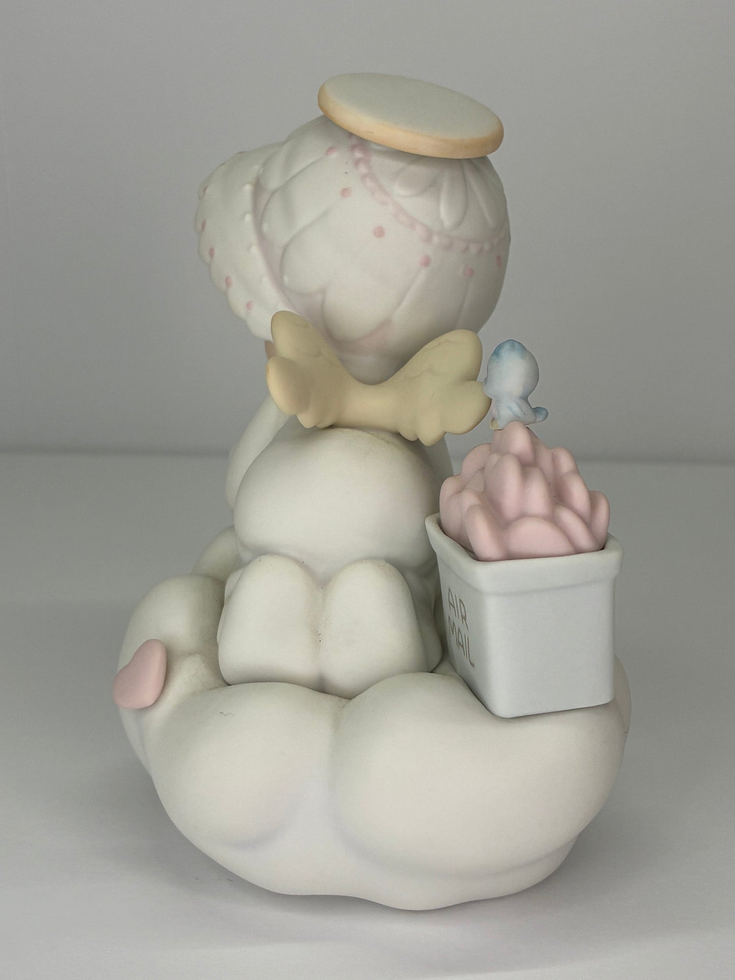 Precious Moments Vintage 1987 Sending You My Love Hand Painted Porcelain Collectible Figurine with Original Box