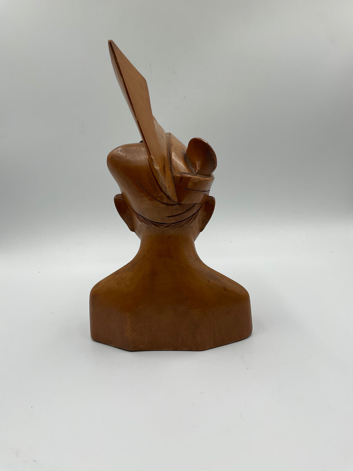 Vintage Balinese Hand-carved Wood Bust Sculpture