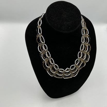 White/Gold/Black Design Chain Necklace