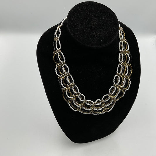 White/Gold/Black Design Chain Necklace