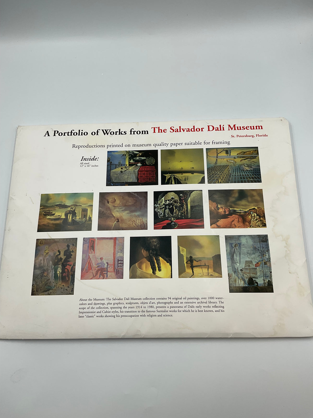 Salvador Dali Museum St Petersburg FL Art Print Portfolio As-Is Lot