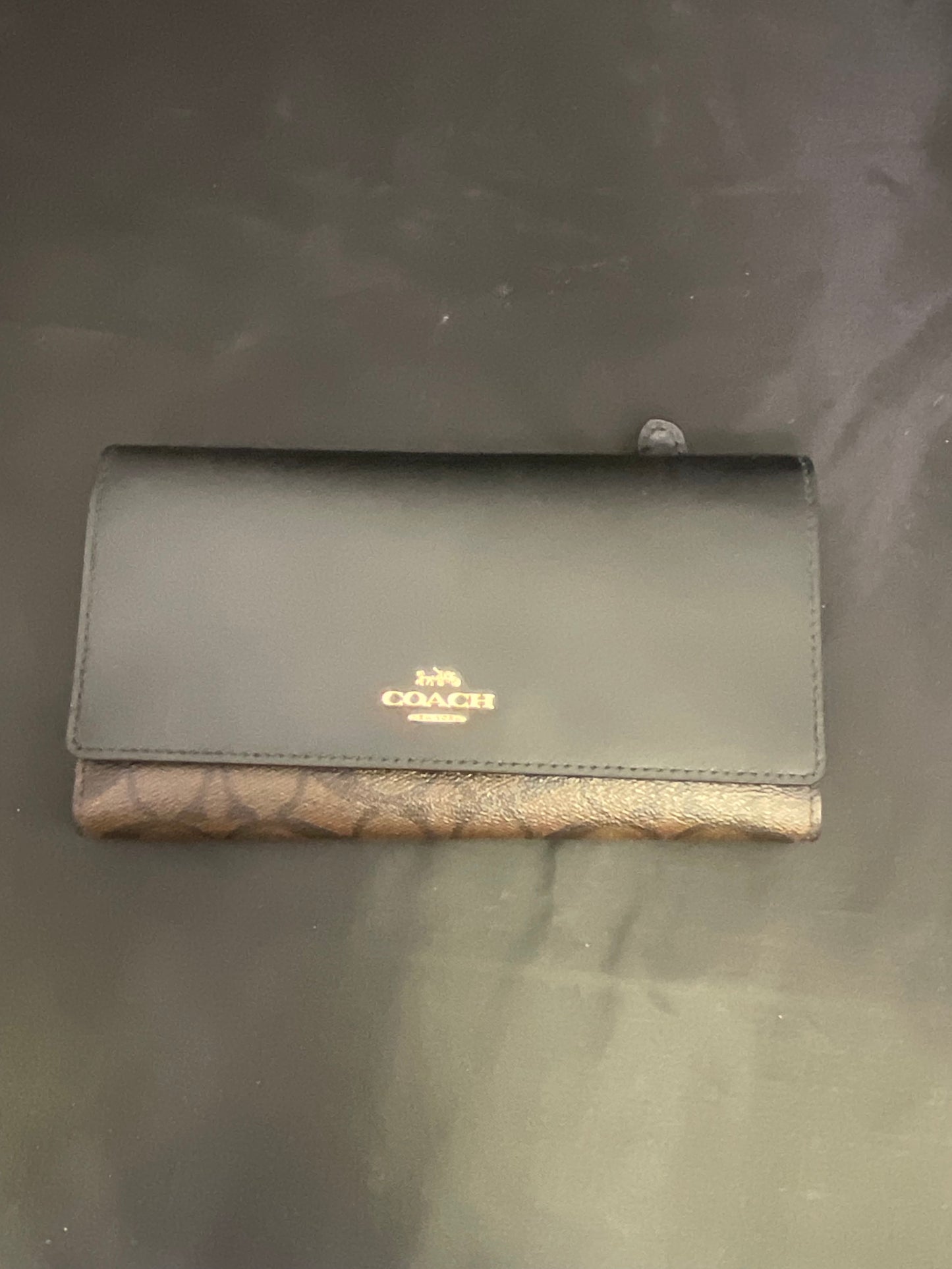 Coach Black Top Wallet F88024