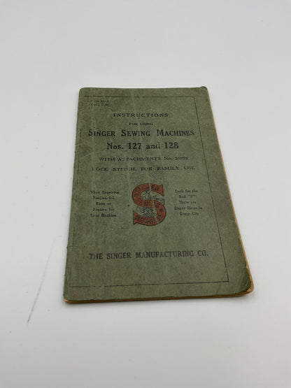 Antique 1915 Singer Sewing Machine Instructions Pamphlet