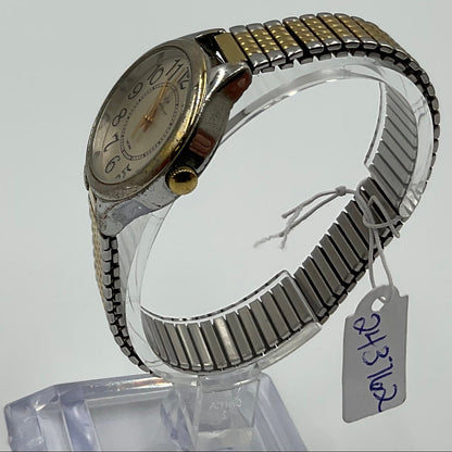 Viewpoint Timex Women's 30mm White Dial Gold Tone Watch