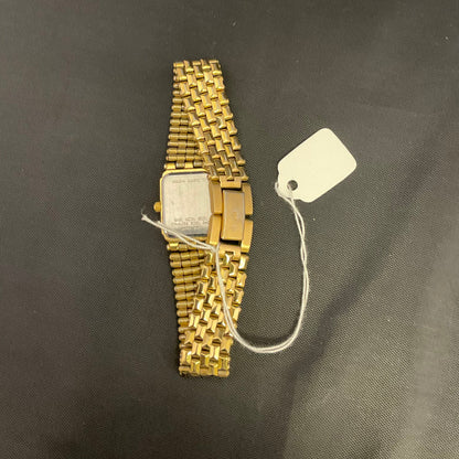 Bulova Gold Plated Rectangular Quartz Watch