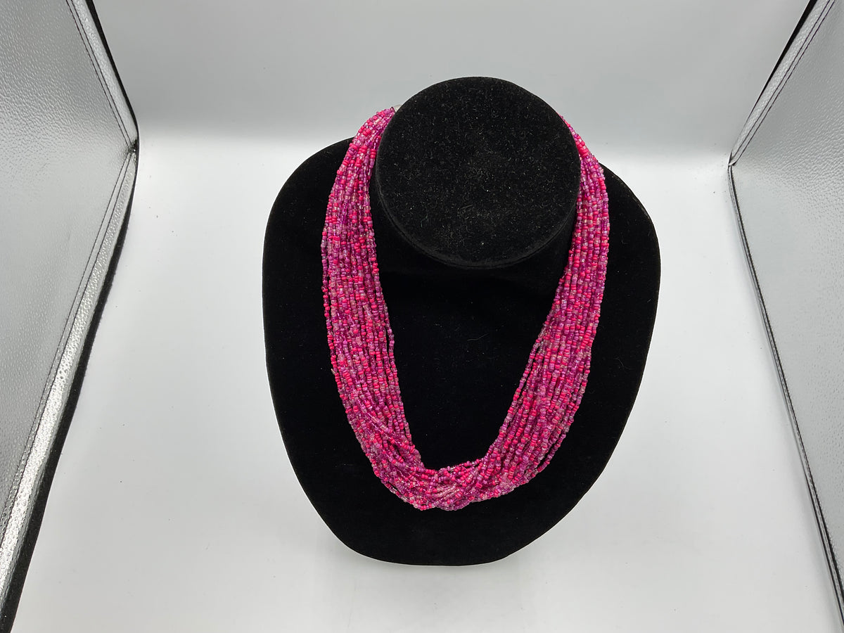 Pink Small Beaded Necklace