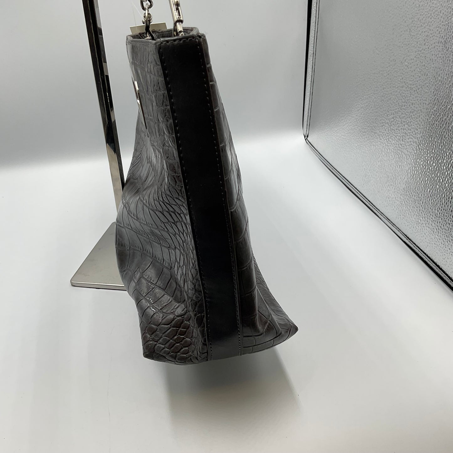 Ready JB Liz Claiborne Gun Metal With Gator Pattern