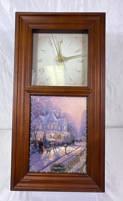 Thomas Kinkade Timeless Memories Seasons Clock with 5-Seasonal Kinkaid Plates