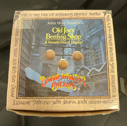 John Hine Studios Presents David Winter Cottages Old Joe's Beetling Shop Vintage 1993 New in Original Box