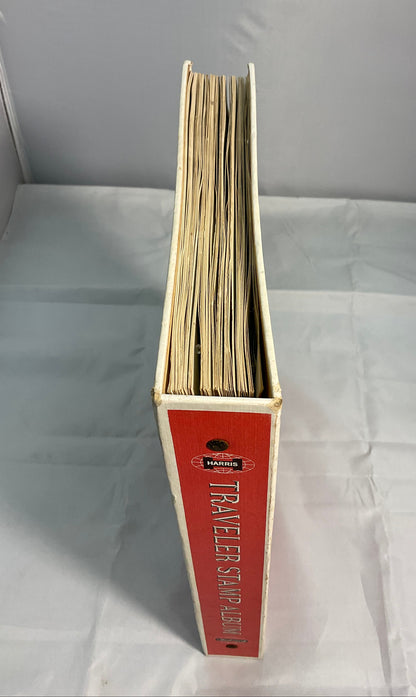 Traveler Stamp Album for International Postage Stamp Collectors Partially Full Incomplete
