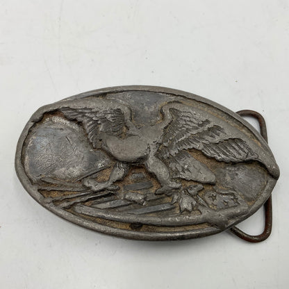 Vintage Pewter American Eagle Belt Buckle