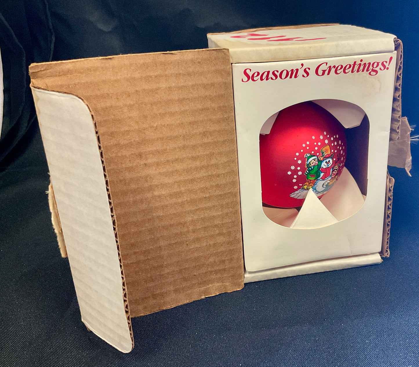 Campbell's Kids Season's Greetings Vintage 1992 Glass Ball Ornament With Box