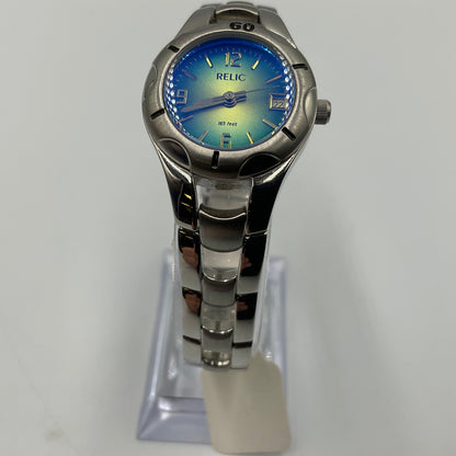 Relic Blue Face Silver Watch