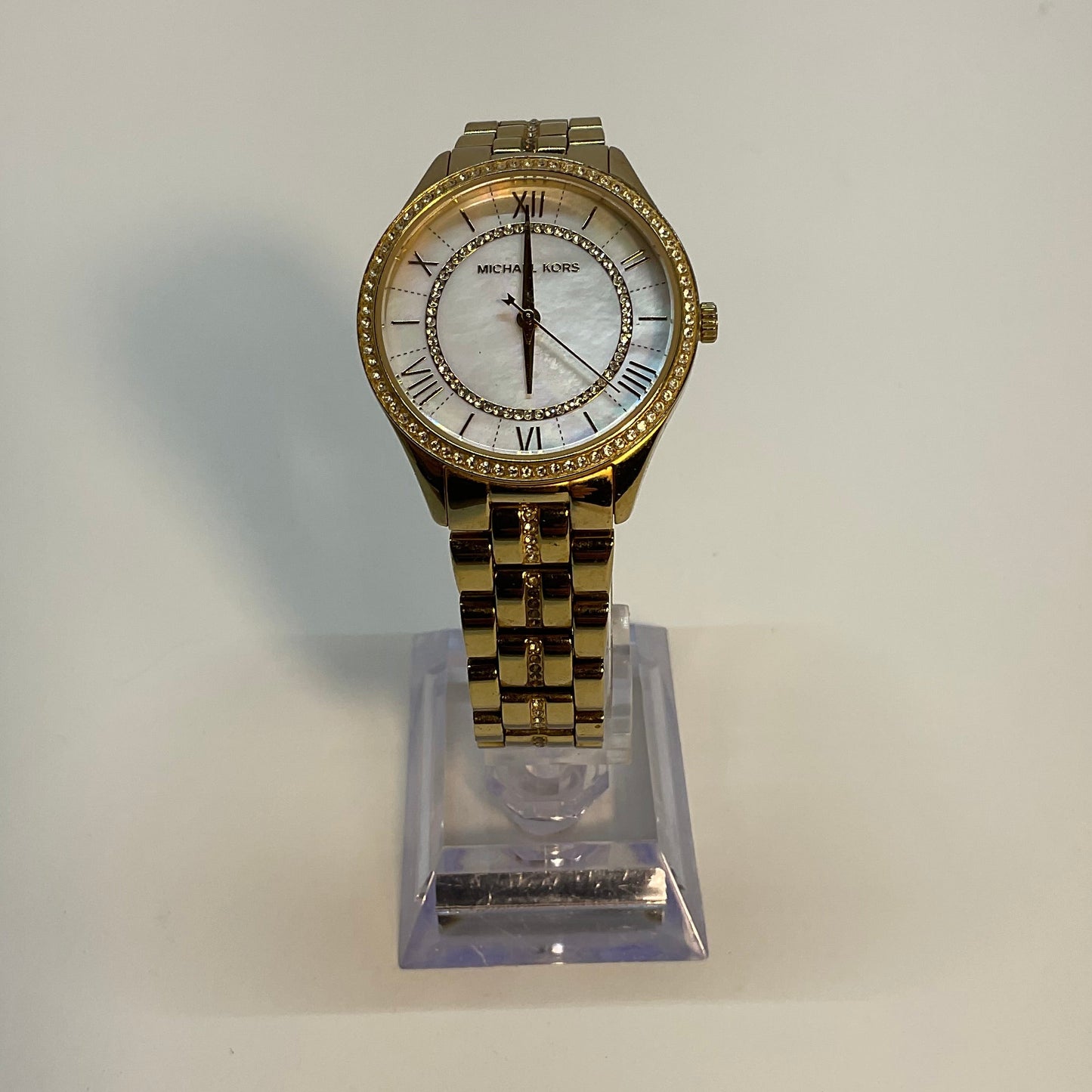 Michael Kors Mini Lauryn Pave Gold Tone Watch Model MK3899