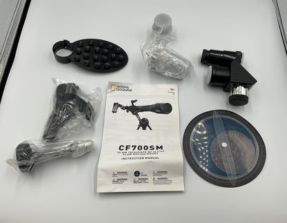 National Geographics CF700SM 70mm Refractor Telescope Parts Accessories Lot
