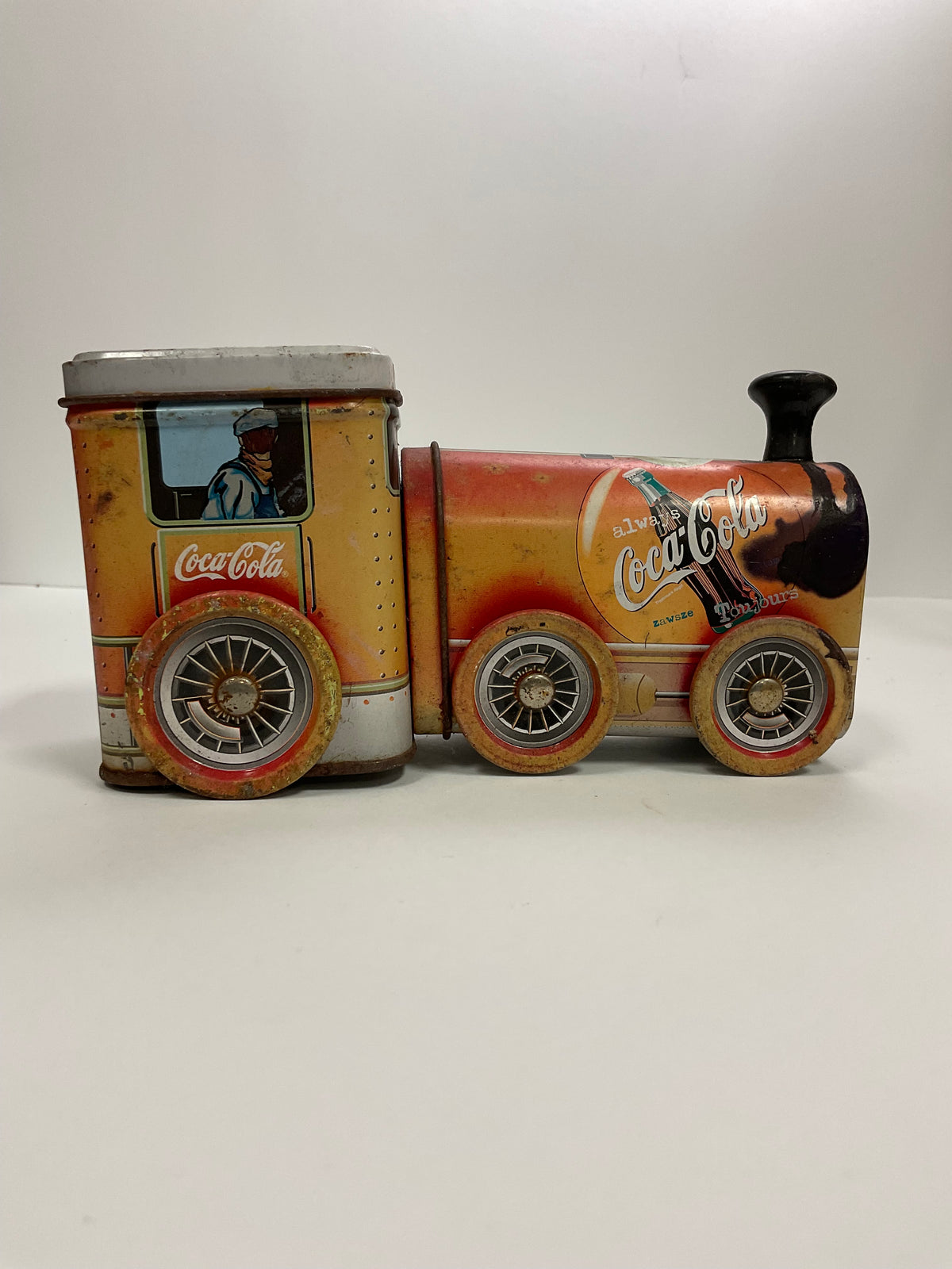1999 Coca-Cola Collectible Train Engine Tin