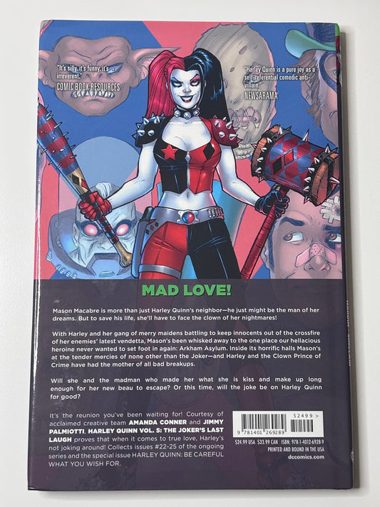 Harley Quinn 5 The Joker's Last Laugh DC Comics Hardcover Comic Book Graphic Novel Sept 2016
