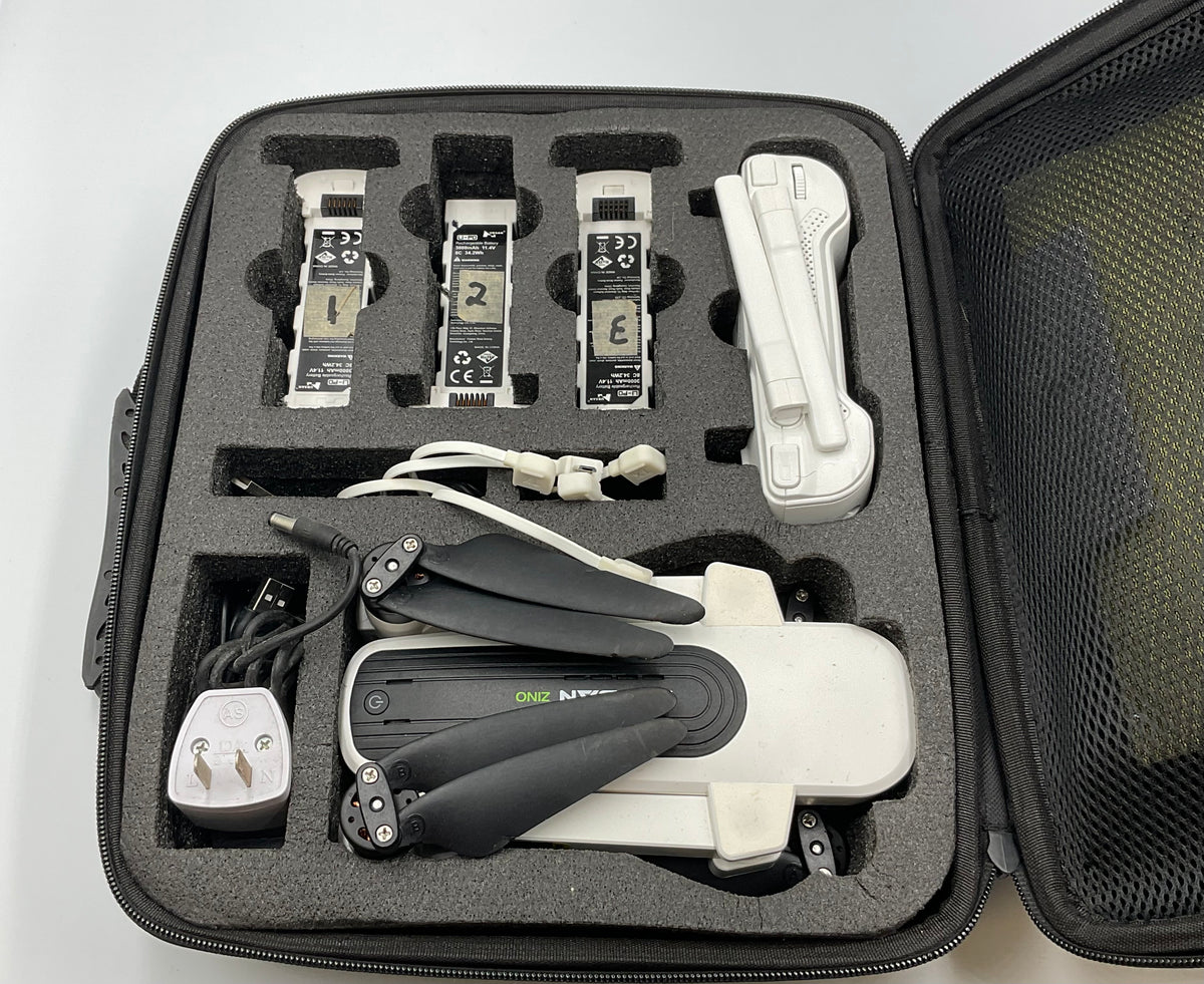 Hubsan Zino H117S 4K GPS Drone 3 Batteries Controller Charger Carry Case