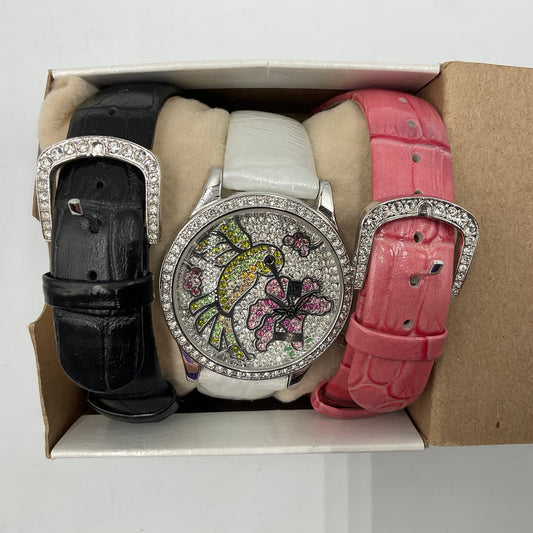 Victoria Wieck Beverly Hills Crystal Humming Bird Leather Band
