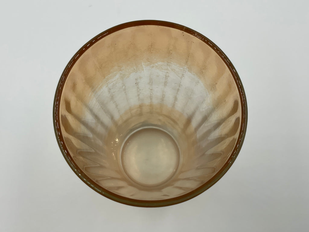Jeannette Glass Vertical Optic Marigold Carnival Glass Tumbler