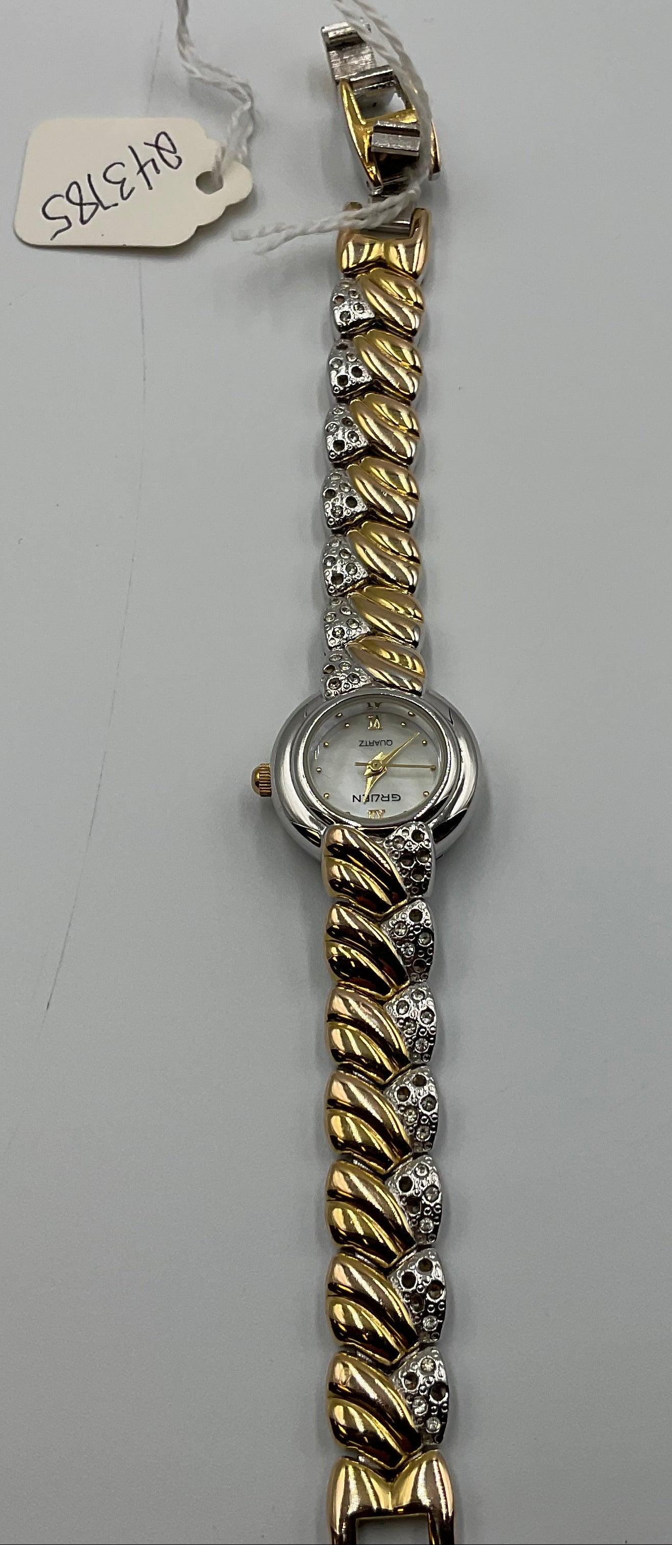 Gruen Two Tone Braided Band Watch NEW BATTERY