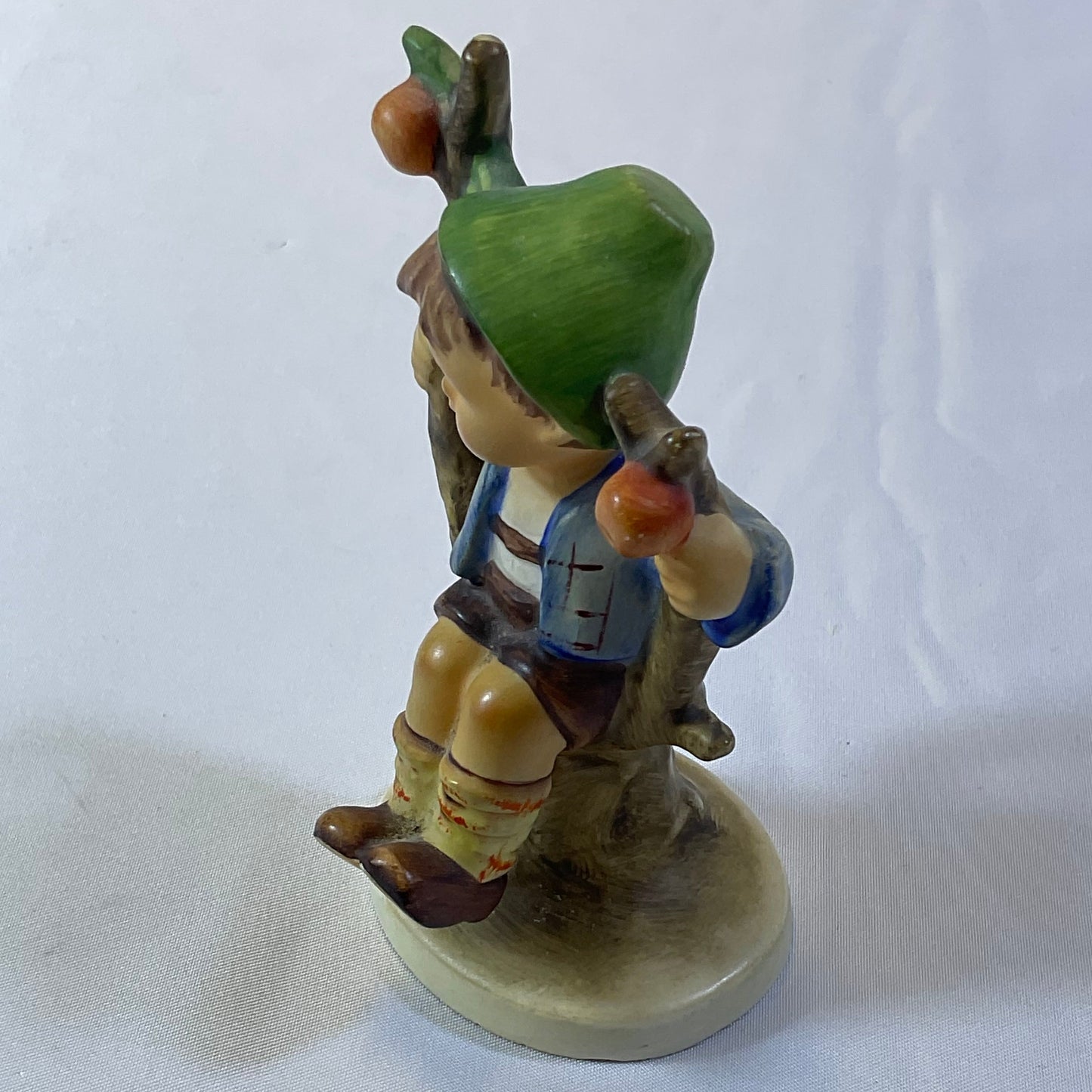 Goebel Hummel Boy in Apple Tree 142 3/0 TMK 2 Porcelain Figurine Handmade Western Germany