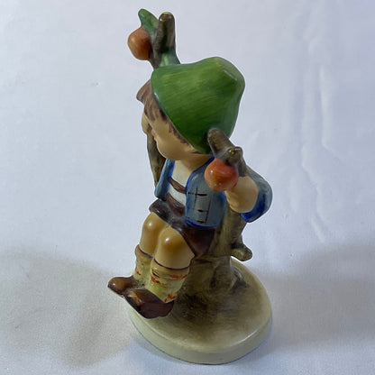 Goebel Hummel Boy in Apple Tree 142 3/0 TMK 2 Porcelain Figurine Handmade Western Germany