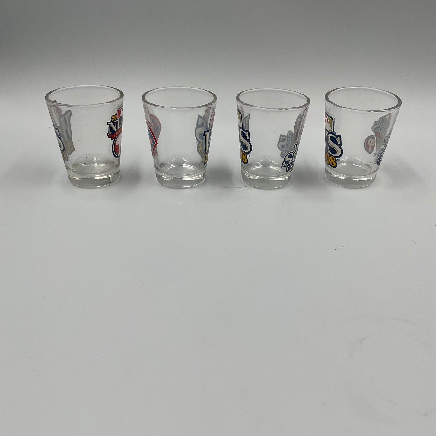 Philadelphia Phillies 2008 World Series Champions MLB Shot Glasses Set of 4