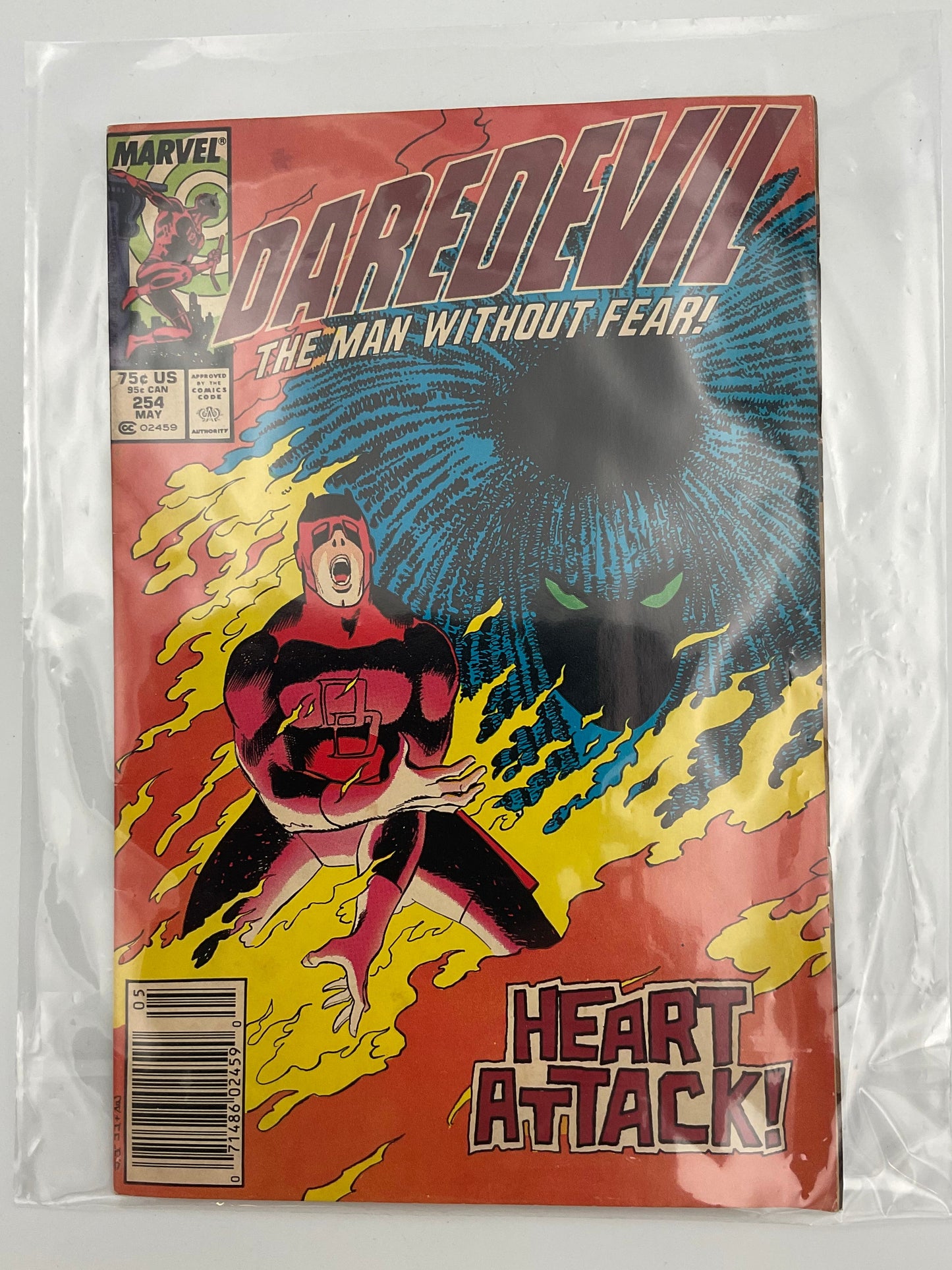 Daredevil The Man Without Fear #254 Heart Attack Vintage 1988 Marvel Comic Book